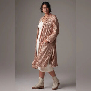 Anthropologie BB Dakota Dulcinea  Sequined Duster Jacket, 3X